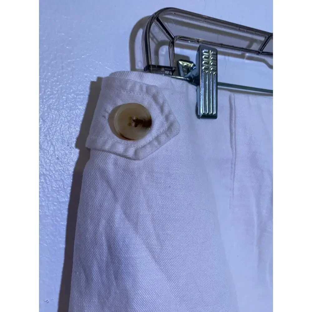 J.Mclaughlin Ebba Linen-Blend White Short SZ 10 - Picture 4 of 8